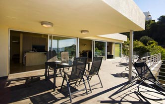 terraza de villa de vacaciones