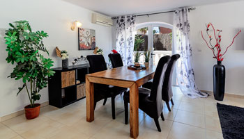 Comedor de la casa de vacaciones Cap Andragó en la Costa Blanca